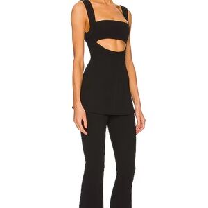 MISHA Black Cutout Jumpsuit